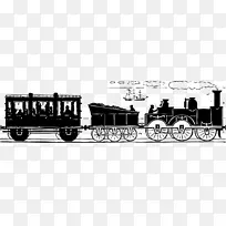 铁路运输蒸汽机车剪贴画列车
