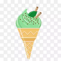 冰淇淋筒圣代冰淇淋