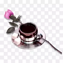 咖啡茶杯-玫瑰杯
