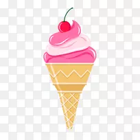 那不勒斯冰淇淋草莓冰淇淋