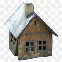 砖房烟囱壁炉砖色小房子