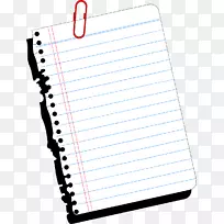 纸学生笔记本家庭作业老师-空白笔记本剪贴画