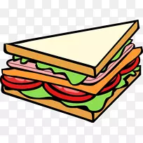 潜艇三明治火腿奶酪三明治早餐三明治分三明治