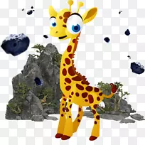 下载长颈鹿卡通可爱动物