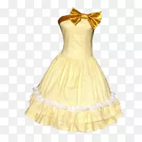 梅森米歇尔连衣裙-浅黄色T恤连衣裙