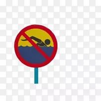 游泳帽图标-禁止游泳
