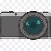 镜头数码相机.灰色数码相机