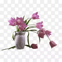 花卉设计花瓶郁金香花园玫瑰花瓶