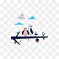 鸟类企鹅插图-免费鸟类图形