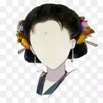 发型卡佩利发夹画-古董双发髻发型版
