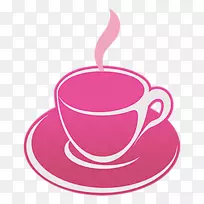 咖啡杯茶杯-粉红色杯子