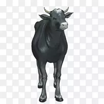 牛-HD手绘黑牛