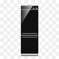 冰箱家电.黑色冰箱图像