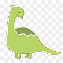 绿色恐龙卡通-绿色恐龙