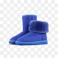 雪靴-蓝色雪靴