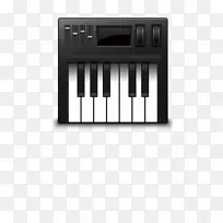 MIDI控制器音频MIDI设置图标-黑白钢琴键
