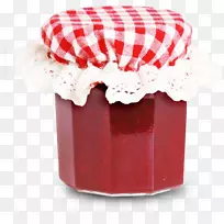 水果蜜饯玻璃罐-红色封闭玻璃瓶