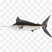 刺身鲨鱼剪贴画手绘鲨鱼