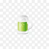 咖啡杯玻璃咖啡杯绿色啤酒杯