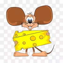 鼠标潜水艇三明治卡通奶酪-鼠标拿起奶酪