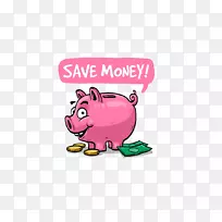 存钱储蓄罐夹艺术卡通小猪储蓄罐