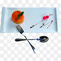 叉子月饼马卡龙菜甜点叉子图片材料