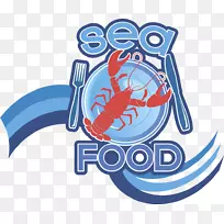 海鲜龙虾高原水果-龙虾及餐具背景图像