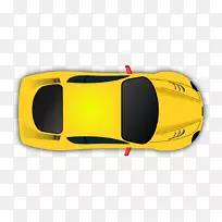 跑车剪贴画-黄色玩具模型跑车