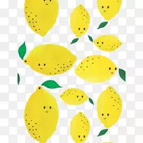 柠檬剪贴画-卡通可爱的新鲜柠檬