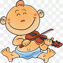 小提琴儿童剪贴画-小提琴男孩