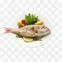 海鲜油炸鱼营养-美味的鱼高清图片材料