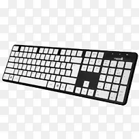 电脑键盘电脑鼠标usb电连接器页面布局-黑白键盘