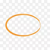 圆形区域图案-橙色椭圆形边界