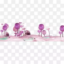棒棒糖-紫色卡通糖果边缘纹理