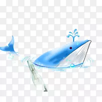 卡通蓝鲸-蓝鲸