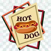 热狗汉堡快餐烧烤比萨饼-热狗图例