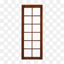 窗木滑动门玻璃棕色滑动门