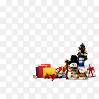 圣诞装饰品-圣诞雪人PNG载体材料