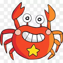 螃蟹卡通插图-螃蟹