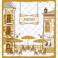 咖啡厅菜单卡通餐厅-餐厅菜单封面设计材料
