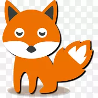 秋季动物免费内容剪贴画-可爱卡通小狐狸