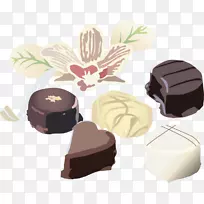 奶昔巧克力蛋糕巧克力冰淇淋手绘黑白巧克力蛋糕花