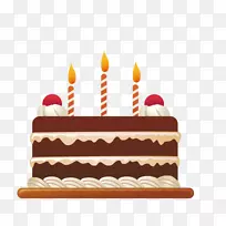 巧克力蛋糕生日蛋糕巧克力蛋糕手绘卡通