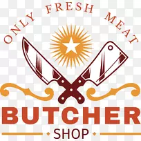 菜刀牛排肉店-菜刀，餐厅，肉店，标签