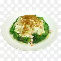粤菜，素食菜，亚洲菜，凯撒沙拉-蟹花椰菜
