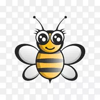 蜜蜂标志cdr剪贴画-蜜蜂，卡通