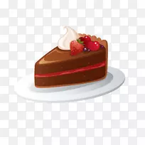 巧克力蛋糕生日蛋糕糖霜海绵蛋糕奶油卡通咖啡颜色水果巧克力蛋糕