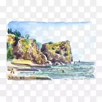 海岩海报-涂上海岩背景