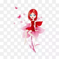 儿童卡通美丽的花仙女