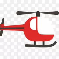 飞机直升机旋翼螺旋桨卡通飞机